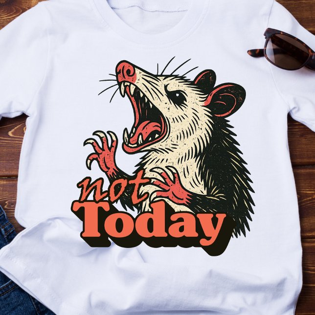 Feral Arg Possum, inte idag, typografi T Shirt (Make a fierce statement with this feral possum design
)