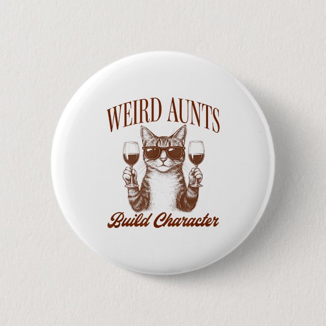 Feral Aunt Cat Lover Cat Auntie Weird Aunts Build  Knapp (Framsida)