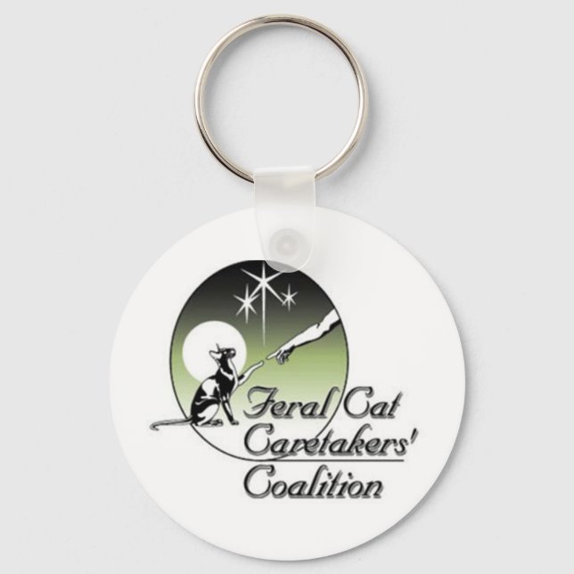 Feral Cat Caretakers Keychain Nyckelring (Framsida)