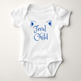 Feral Child - Crazy Wild Child in Blue T Shirt