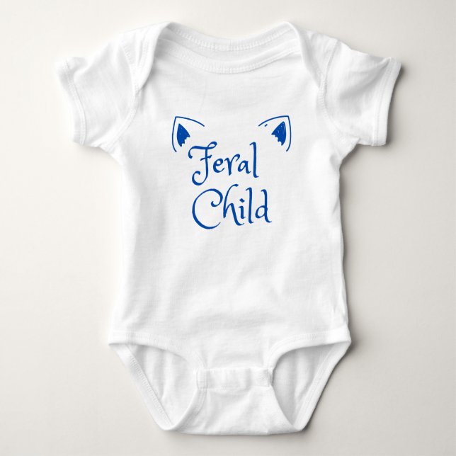 Feral Child - Crazy Wild Child in Blue T Shirt (Framsida)