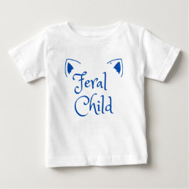 Feral Child - Crazy Wild Child in Blue T Shirt