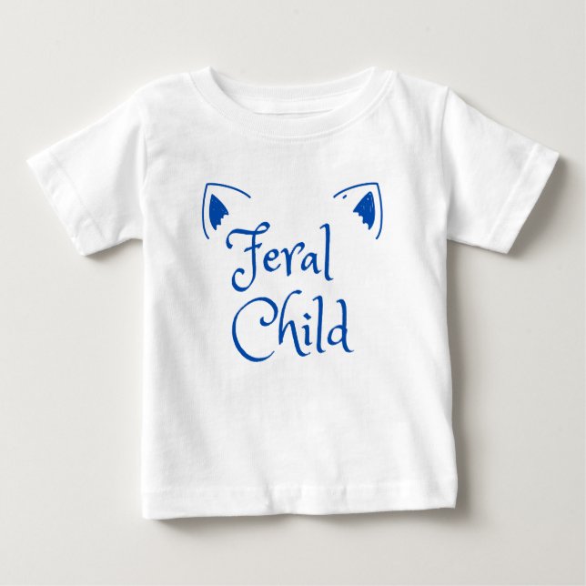 Feral Child - Crazy Wild Child in Blue T Shirt (Framsida)