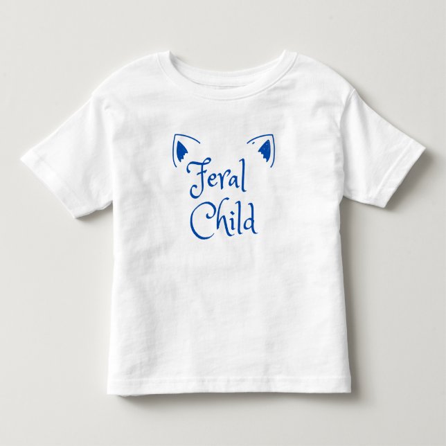 Feral Child - Crazy Wild Child in Blue T Shirt (Framsida)