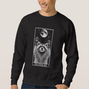 Feral Era Tarot-kort, en fin Raccoon Tarot, i min Lång Ärmad Tröja