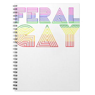 Feral Gay LGBT Gay Bi Pan Trans-Pride Membow Rainb Anteckningsbok