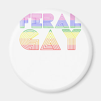 Feral Gay LGBT Gay Bi Pan Trans-Pride Membow Rainb Magnet