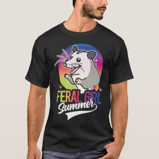 Feral Girl Summer Opossum T Shirt