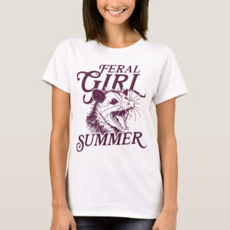 Feral Girl Summer Opossum T Shirt