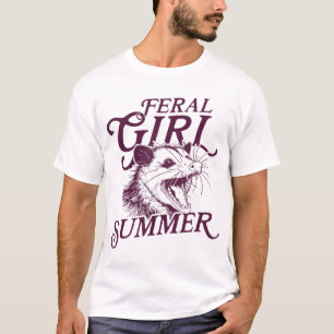 Feral Girl Summer Opossum T Shirt