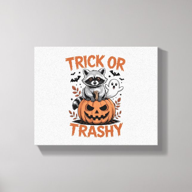 Feral Halloween Trick eller Trashy Canvastryck (Framsida)