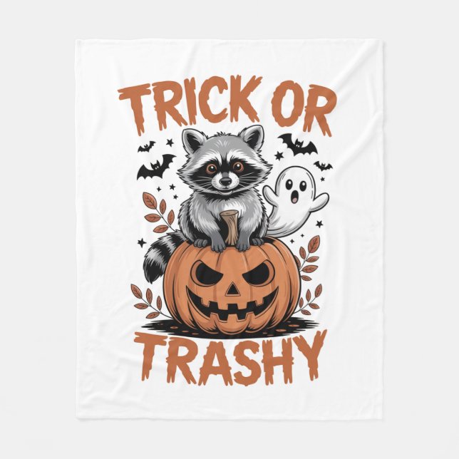 Feral Halloween Trick eller Trashy Fleecefilt (Framsidan)