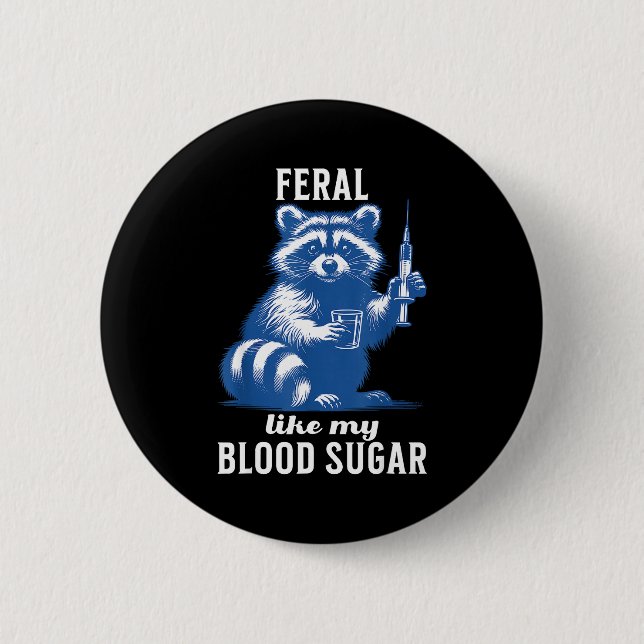 Feral Like My Blood Sugar Funny Raccoon Diabetes A Knapp (Framsida)