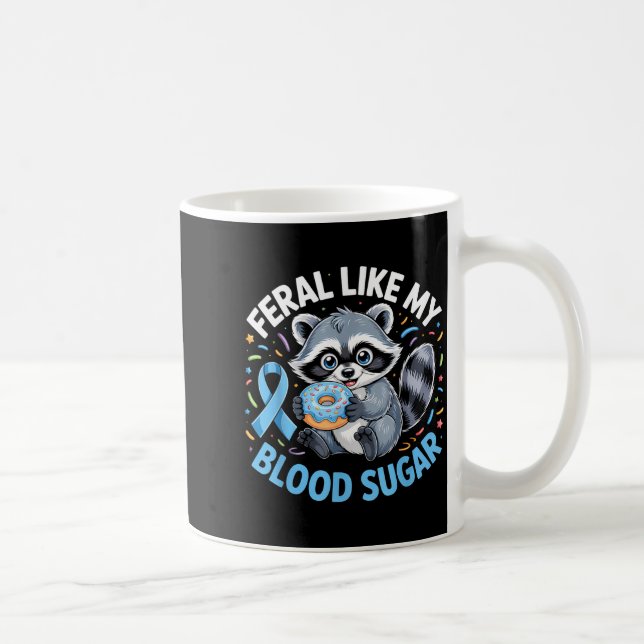 Feral Like My Blood Sugar Raccoon  Kaffemugg (Höger)