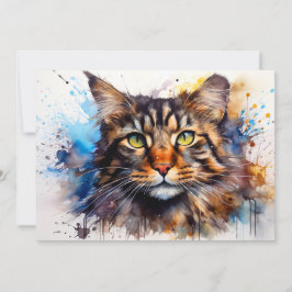 Feral Maine Coon Julkort