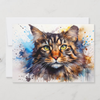 Feral Maine Coon Julkort