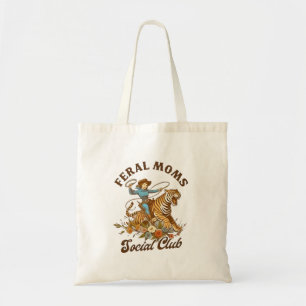 Feral Mamma Social Klubb Funny Retro Boho Cowgirl Tygkasse