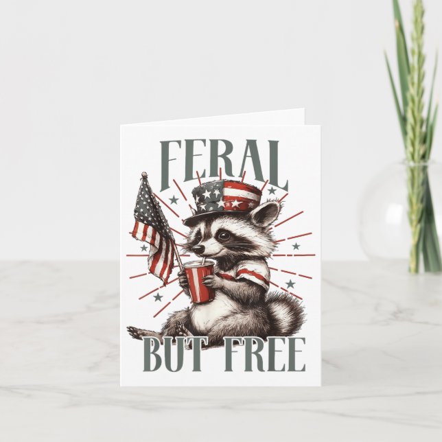Feral men Free Lung Sarkastic 4:e juli Kort (Framsida)