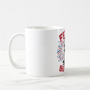 Feral men fri Raccoon Patriotic Design Kaffemugg