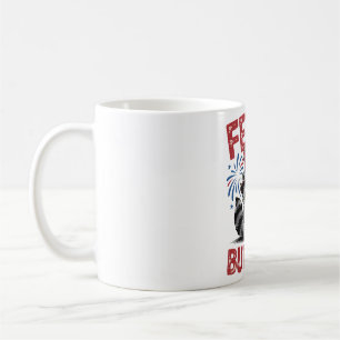 Feral men fri Raccoon Patriotic Design Kaffemugg