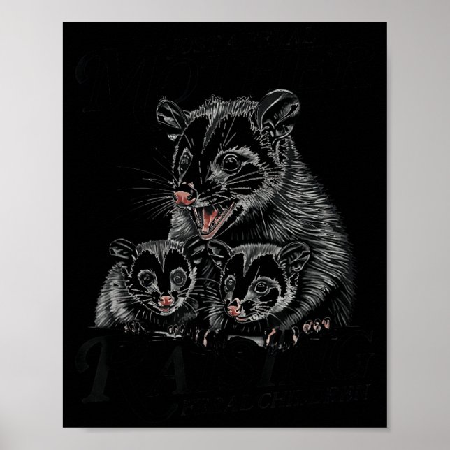 Feral Mom Ossum Funny Animal Quote Mother’s Day  Poster (Framsidan)