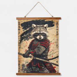 Feral Raccoon Samurai Warrior - Japanska Bläck Sti