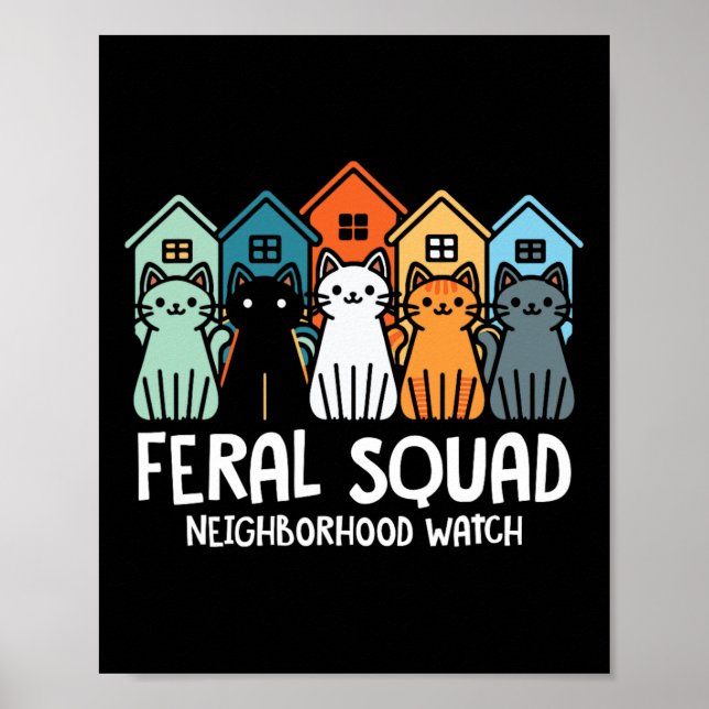 Feral Squad i grannskapet Se Feral Cat Adoption Poster (Framsidan)