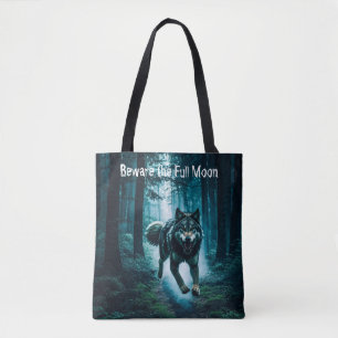 Feral Varg Halloween Fullt Print Tygkasse