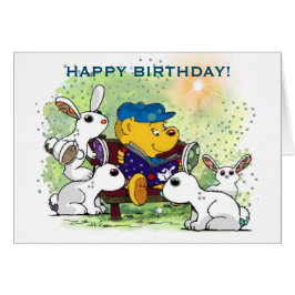 Ferald and Bunnies Birthday Card Hälsningskort