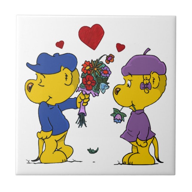 Ferald and Sahsha Ferret Kakelplatta (Framsidan)