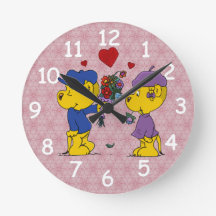 Ferald and Sahsha Ferret Round Clock