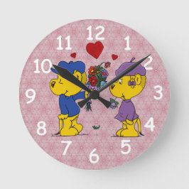 Ferald and Sahsha Ferret Round Clock Rund Klocka
