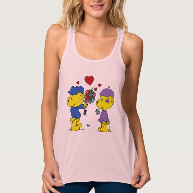 Ferald and Sahsha Ferret Tanktop Linne Med Racerback (Framsida)