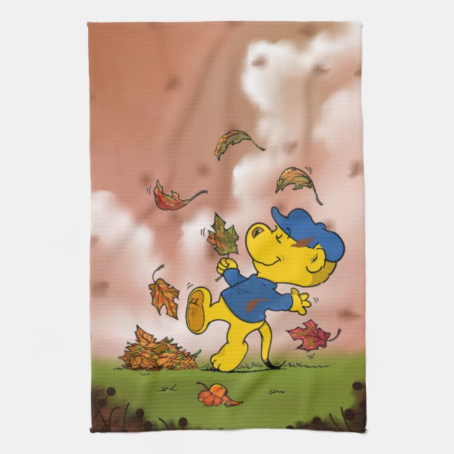 Ferald Bland Höst löv Kitchen Towel Kökshandduk (Vertikal)
