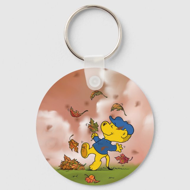 Ferald Bland Höst löv Nyckelring (Framsida)