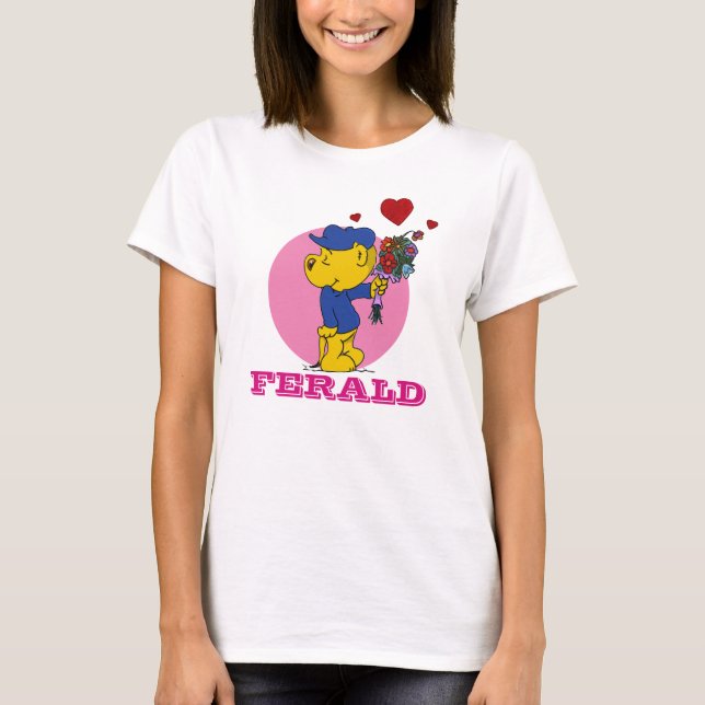 Ferald | Hjärter och blommor T-Shirt (Framsida)