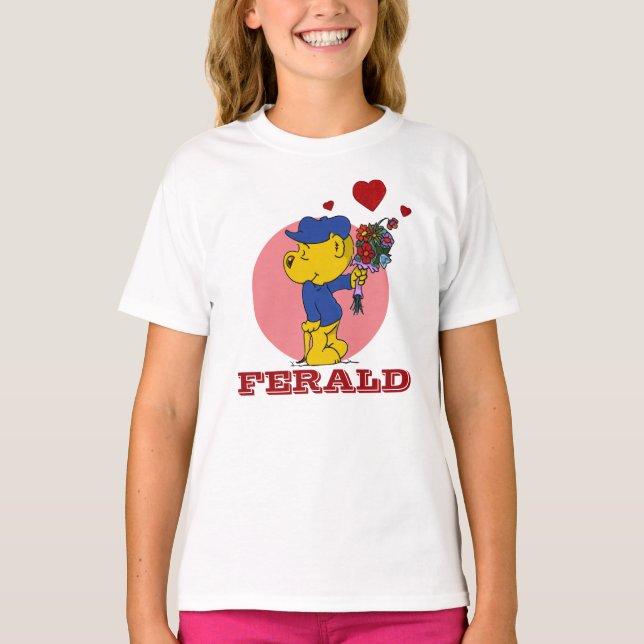 Ferald | Hjärter och blommor T Shirt (Framsida)