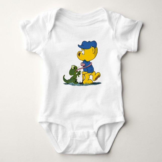 Ferald och Baby Lizard Baby Bodykosten T Shirt (Framsida)