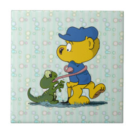 Ferald och Baby Lizard Kakelplatta