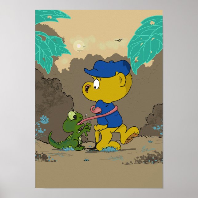 Ferald och Baby Lizard Poster (Framsidan)