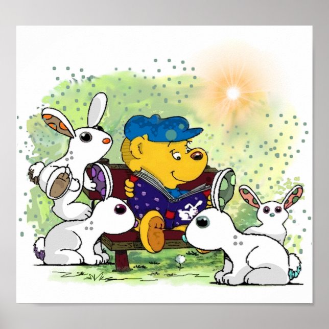 Ferald Reading to Bunniez Poster (Framsidan)