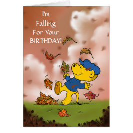 Ferald's Höst löv Birthday Card Hälsningskort