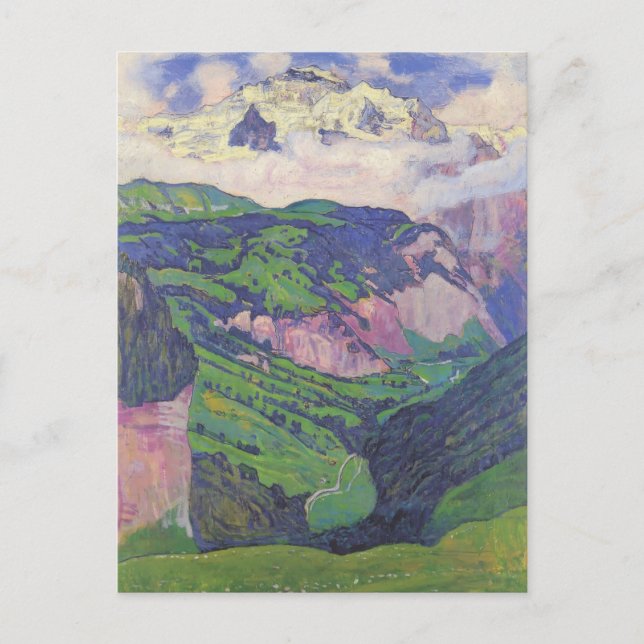 Ferdinand Hodler- Dam i Isenfluh Vykort (Framsida)