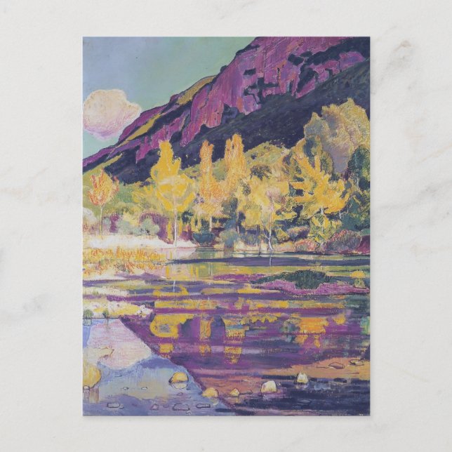 Ferdinand Hodler- på foten av den Petit Saleven Vykort (Framsida)