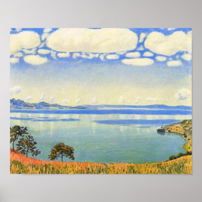 Ferdinand Hodler - Sjö Genève från Chexbres Poster (Framsidan)