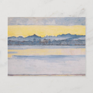 Ferdinand Hodler-Sjö Genève med Mont Blanc Vykort
