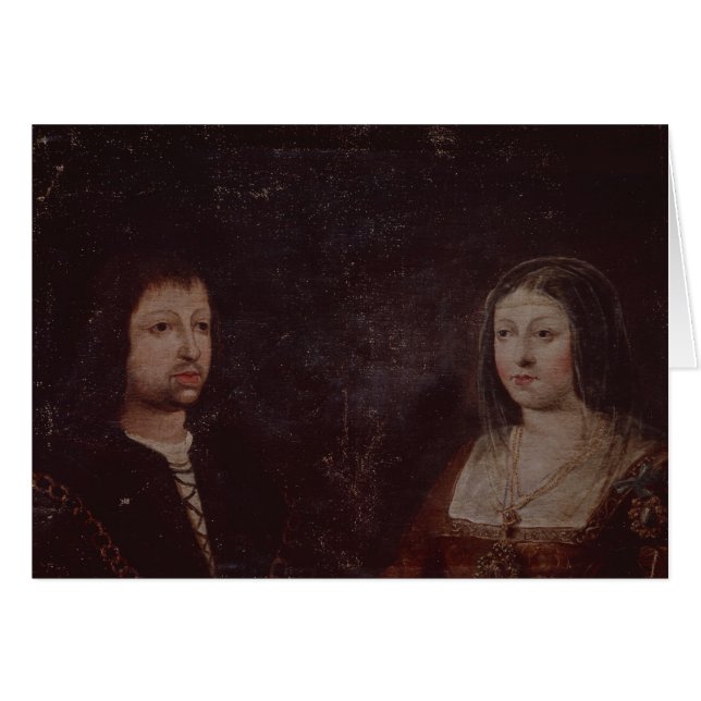 Ferdinand II av Aragon och Isabella I av Kastile Hälsningskort (Framsidan Horizontal)
