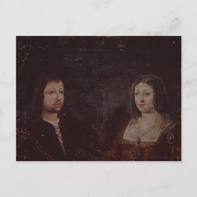 Ferdinand II av Aragon och Isabella I av Kastile Vykort (Framsida)