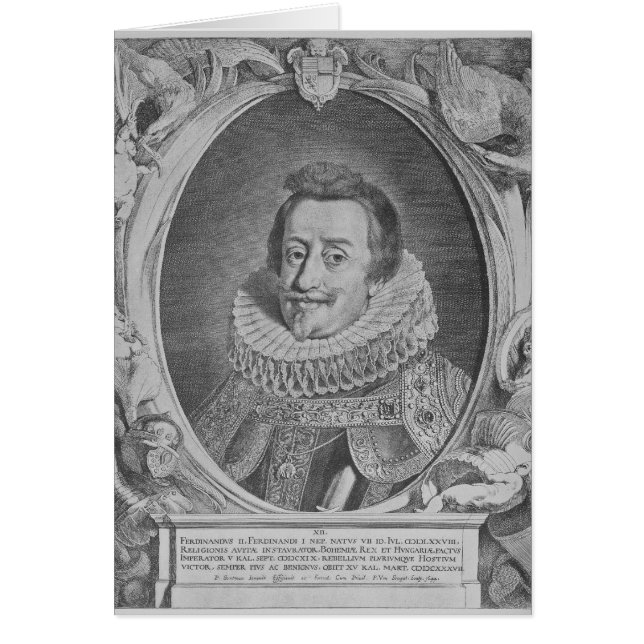 Ferdinand II, helig romersk kejsare Hälsningskort (Framsidan)
