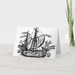 Ferdinand Magellans båt Victoria Kort